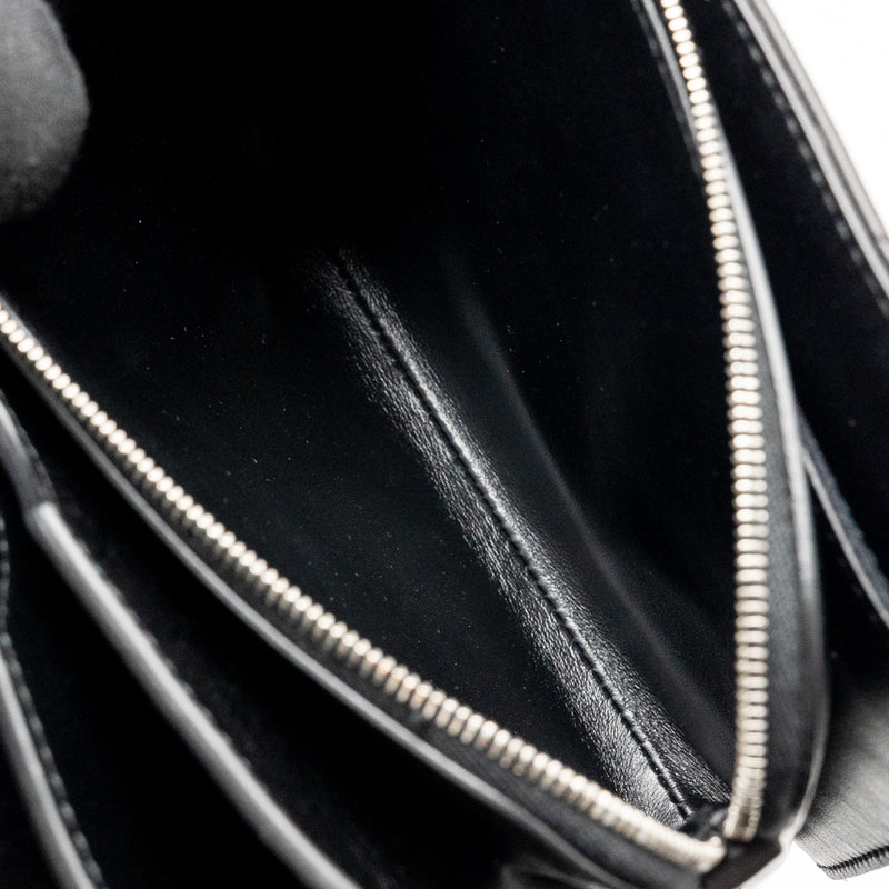 Balenciaga B. Shoulder Bag Quilted Calfskin Black Ruthenium Hardware