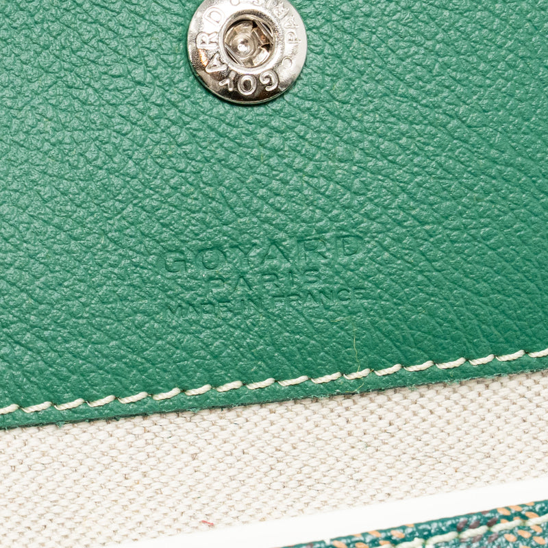 Goyard Saint Louis PM Tote Goyardine Canvas Green SHW