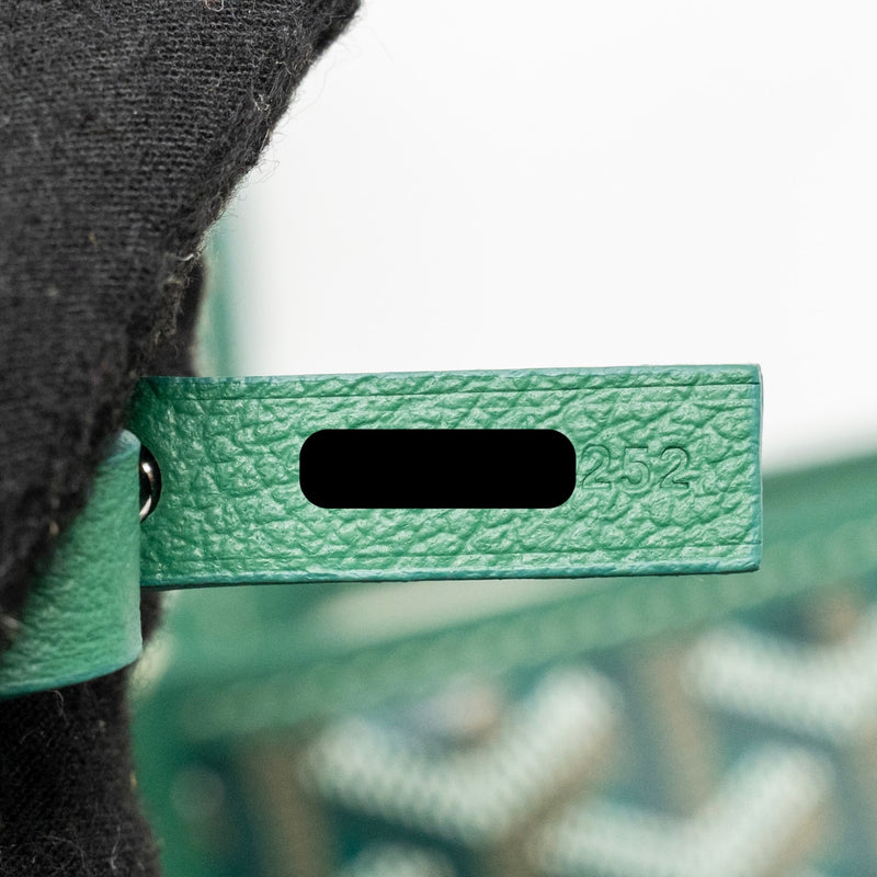 Goyard Saint Louis PM Tote Goyardine Canvas Green SHW