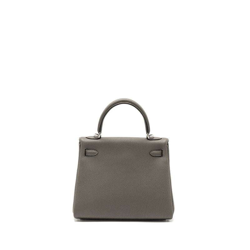 Hermes Kelly 25 Togo Gris Meyer SHW Stamp B