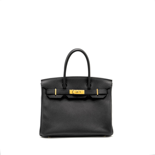 Hermes Birkin 30 Togo Black GHW Stamp D