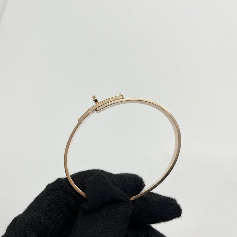 HERMES Size SH Kelly Bracelet Rose Gold, Diamonds