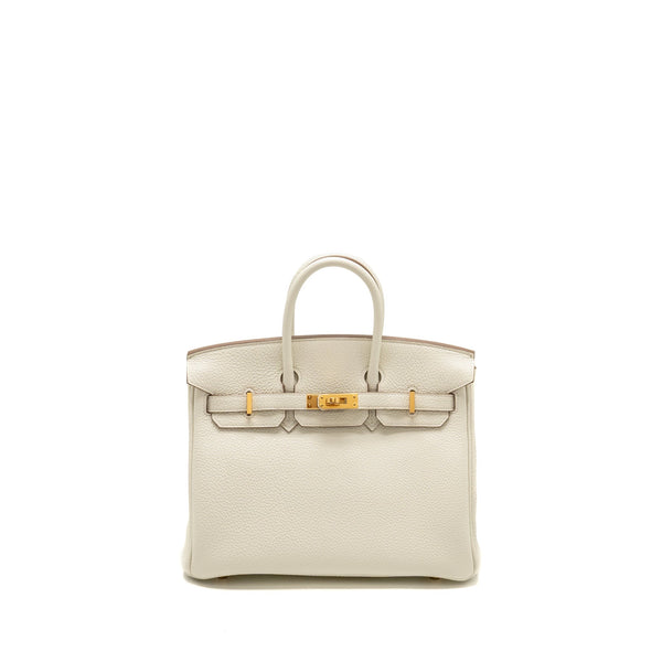 Hermes Birkin 25 Togo Mushroom GHW Stamp W
