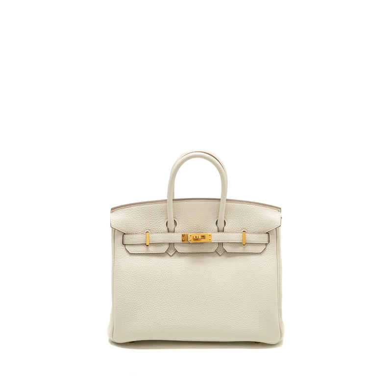 Hermes Birkin 25 Togo Mushroom GHW Stamp W