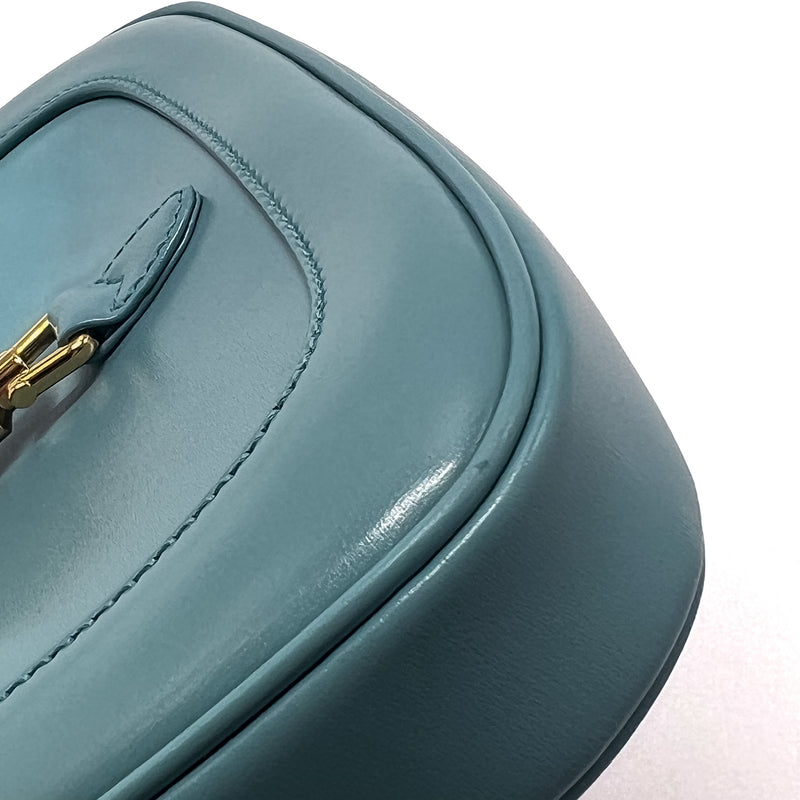 Gucci Jackie 1961 Mini Shoulder Bag Leather Blue GHW