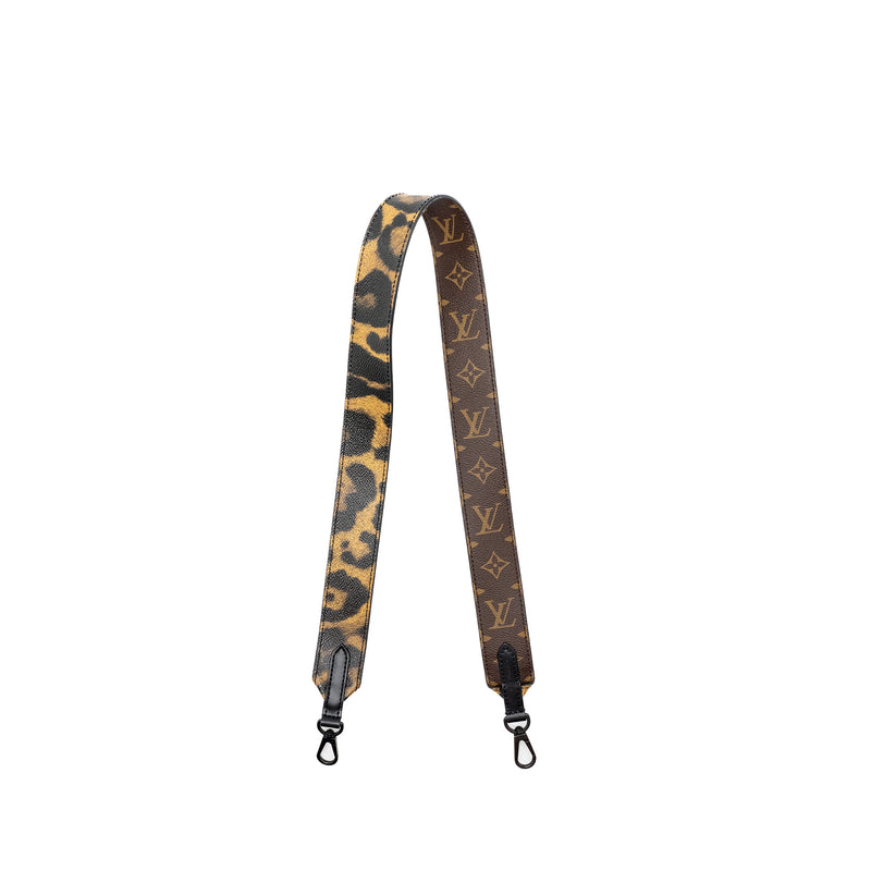 Louis Vuitton Leopard Shoulder Strap Monogram Canvas Multicolour with Black Hardware