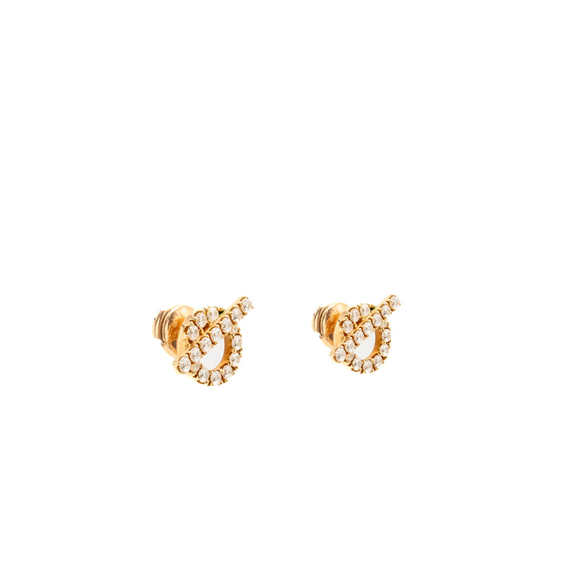 Hermes Finesse Earrings Rose Gold, Diamonds