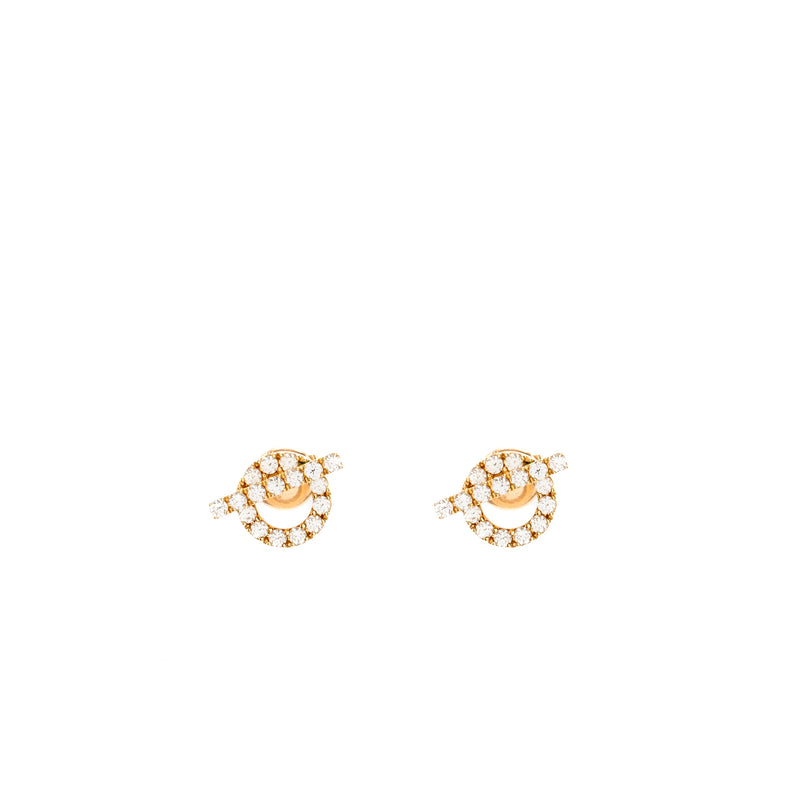 Hermes Finesse Earrings Rose Gold, Diamonds