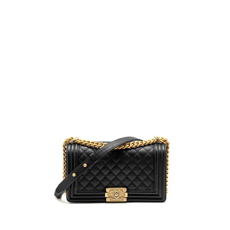 CHANEL Medium Boy Bag Caviar Black GHW