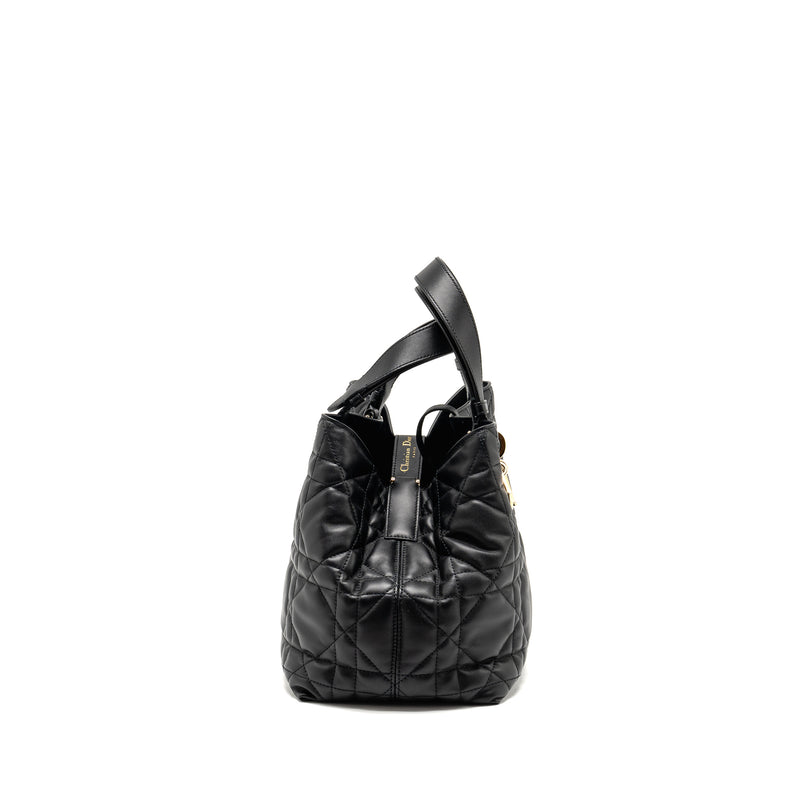 Dior Medium Dior Toujours Tote Bag Macrocannage Calfskin Black LGHW