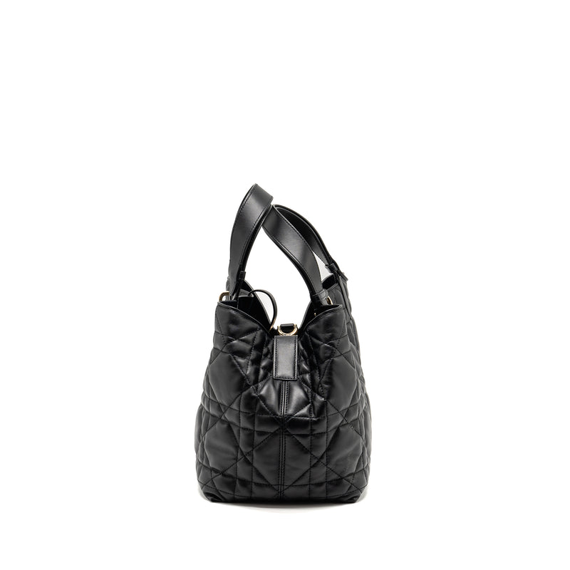 Dior Medium Dior Toujours Tote Bag Macrocannage Calfskin Black LGHW