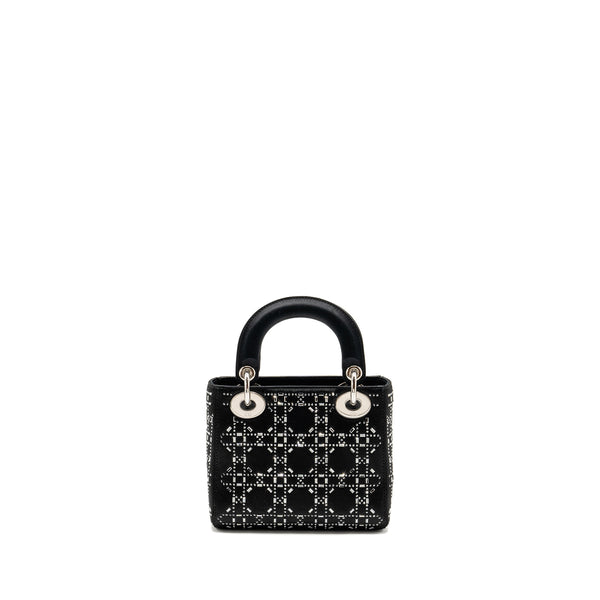 Dior Mini Lady Dior Satin With Crystal Black SHW