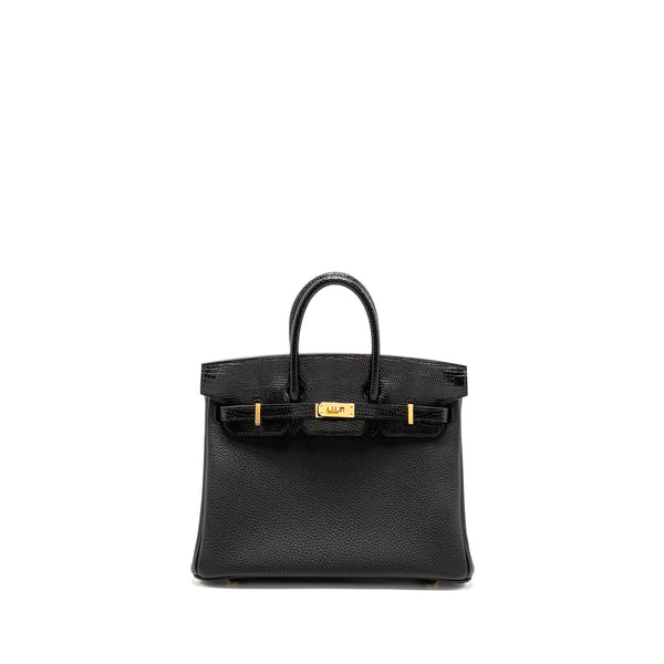 Hermes Birkin 25 Touch Togo/Lizard Black GHW Stamp B