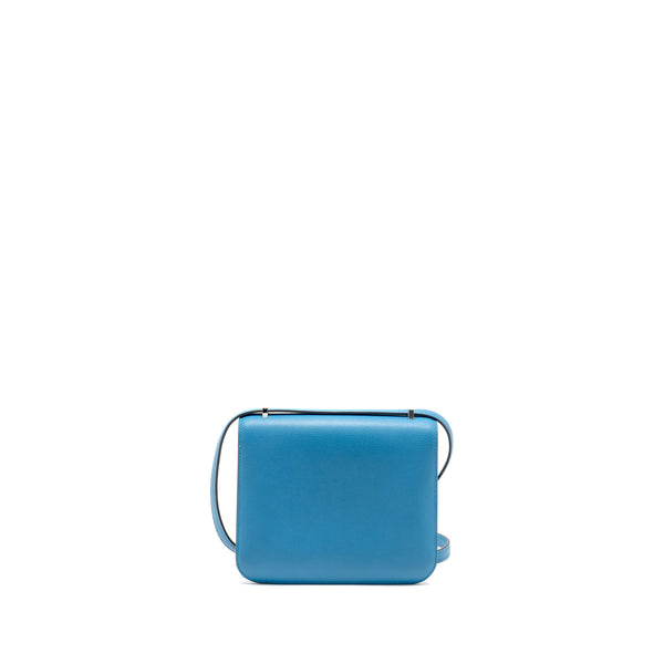 Hermes Mini Constance Evercolor B3 Bleu Zanzibar SHW Stamp A