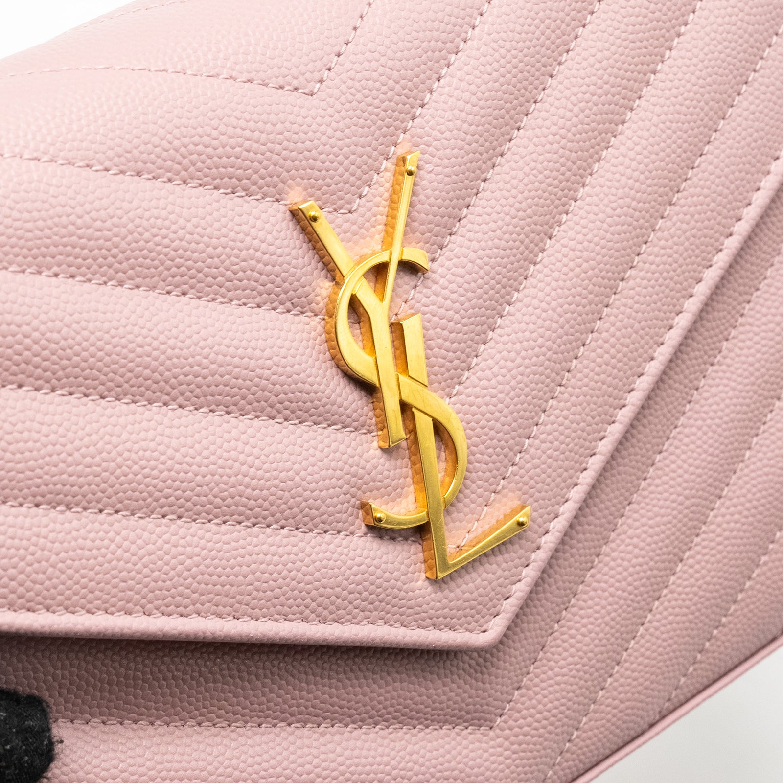 みらの♡ YSL♡チェーンウォレット　ピンク 中古・古着通販】Saint Laurent Paris (サンローランパリ) Vステッチ