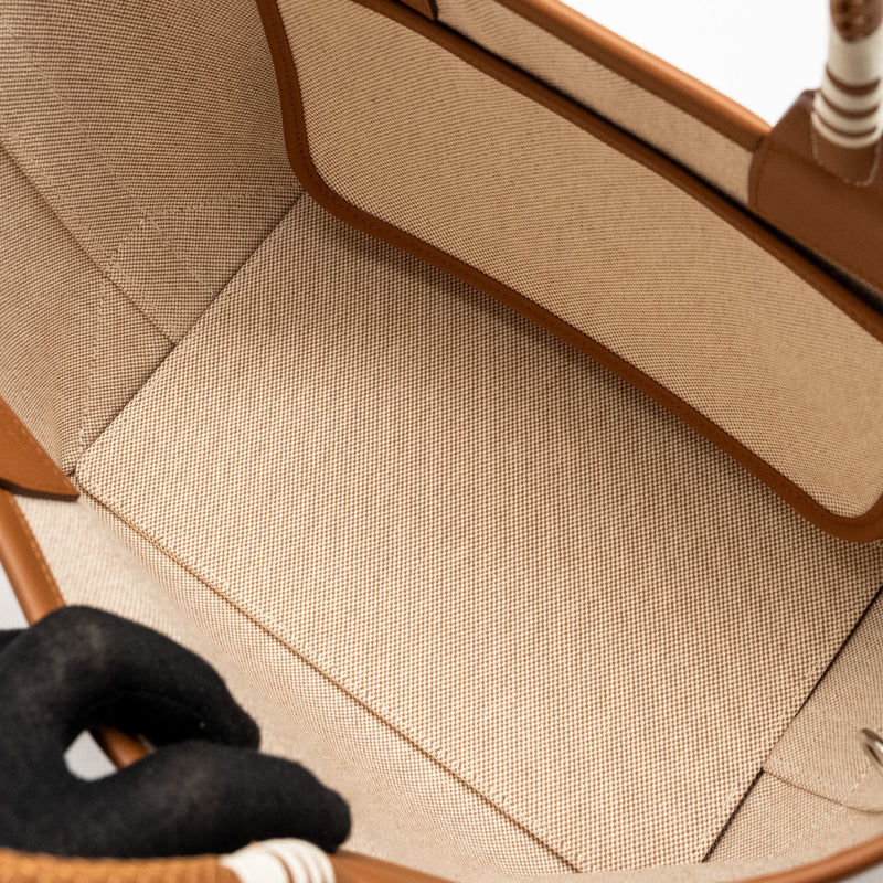 Hermes Steeple 25 canvas/ swift beige / gold SHW stamp B