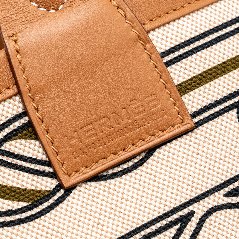 Hermes Steeple 25 canvas/ swift beige / gold SHW stamp B