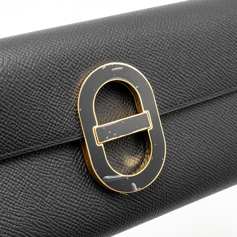 Hermes Maillon To Go wallet epsom black enermal buckle GHW stamp W
