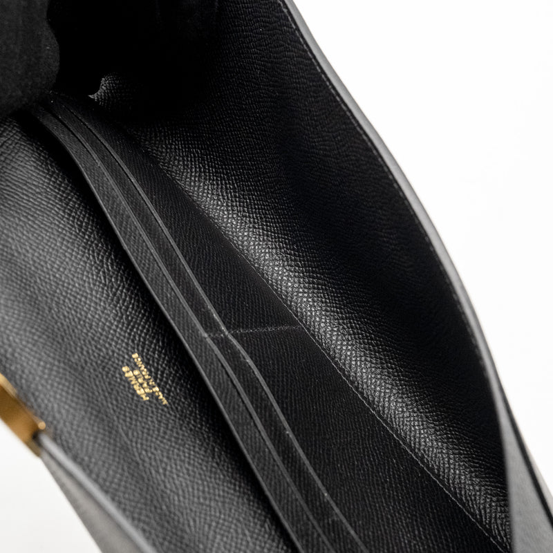 Hermes Maillon To Go wallet epsom black enermal buckle GHW stamp W