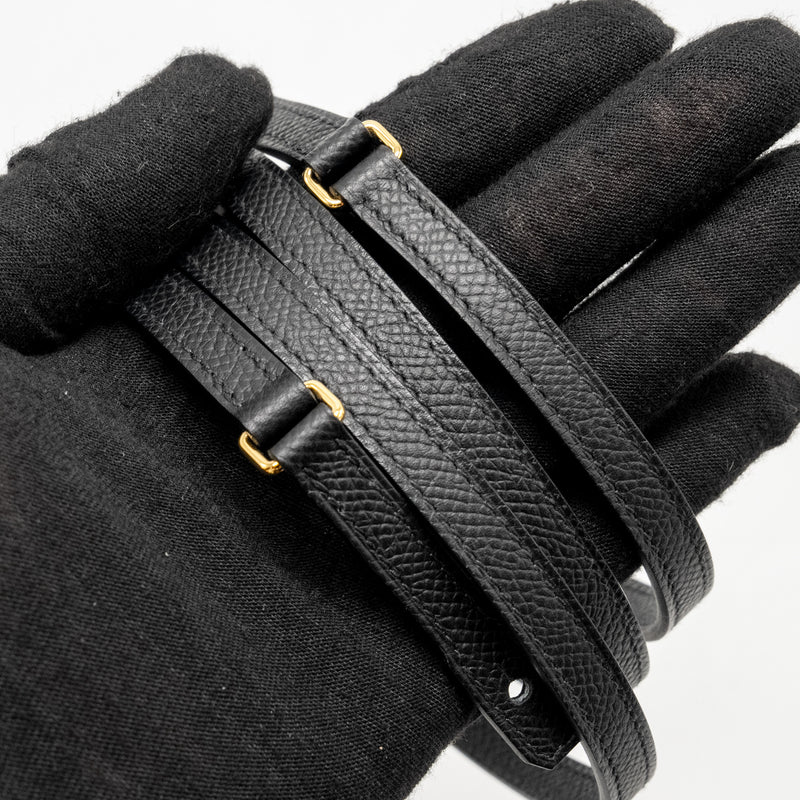 Hermes Maillon To Go wallet epsom black enermal buckle GHW stamp W