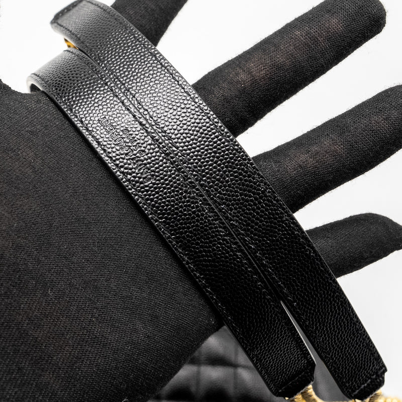 Saint Laurent Large Envelope Bag Calfskin Black GHW