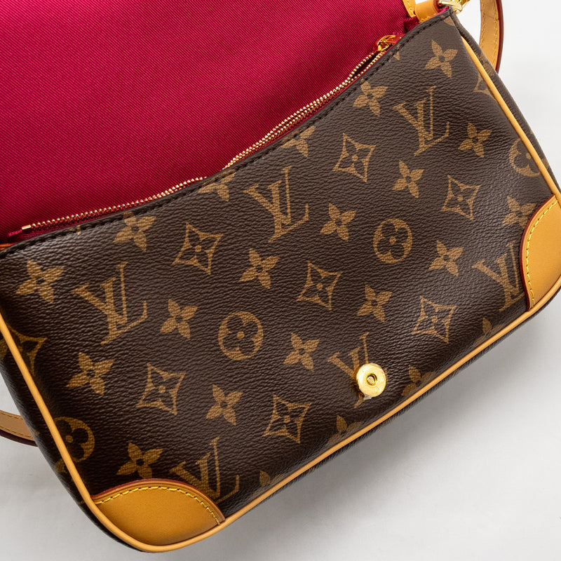 Louis Vuitton Diane Bag With Fuchsia Strap Monogram Canvas GHW