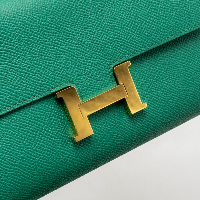 Hermes Constance To Go Epsom Vert Jade GHW Stamp Z