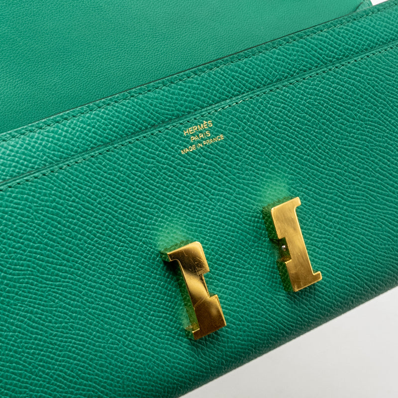 Hermes Constance To Go Epsom Vert Jade GHW Stamp Z