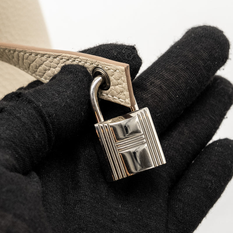Hermes Picotin18 Lock Bag Clemence Craie SHW Stamp Y