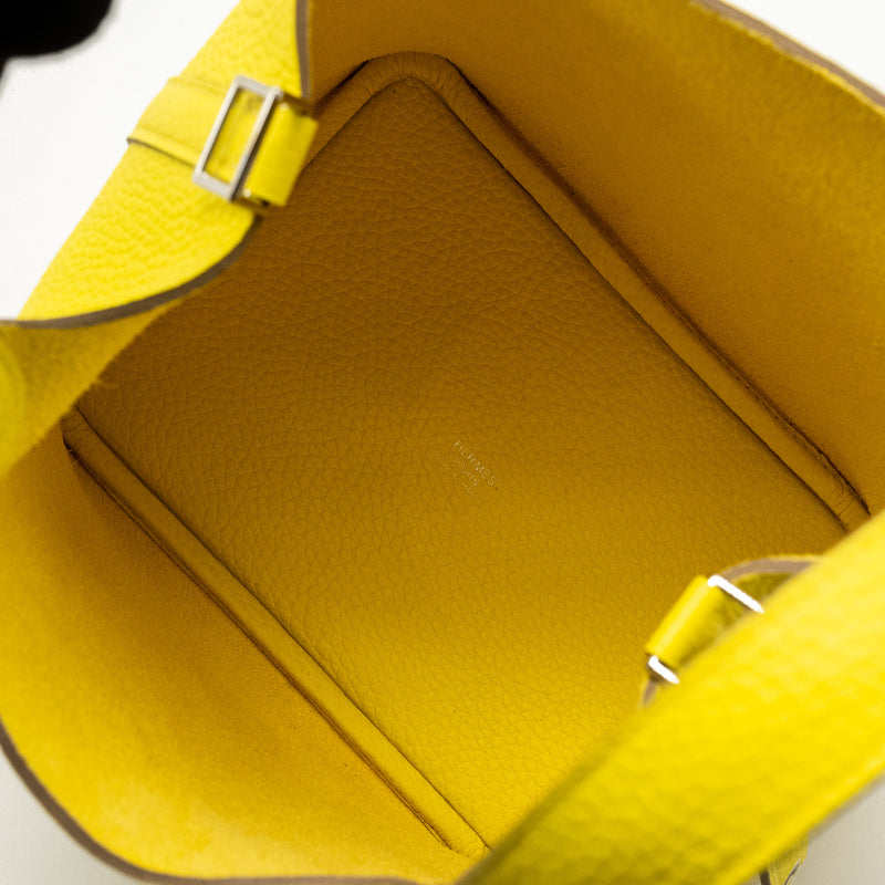 Hermes Picotin 18 Lock Bag Clemence Lime SHW Stamp U