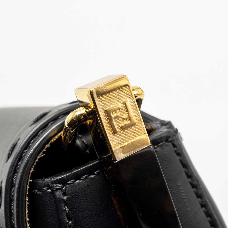 Fendi moonlight Shoulder bag calfskin Black GHW