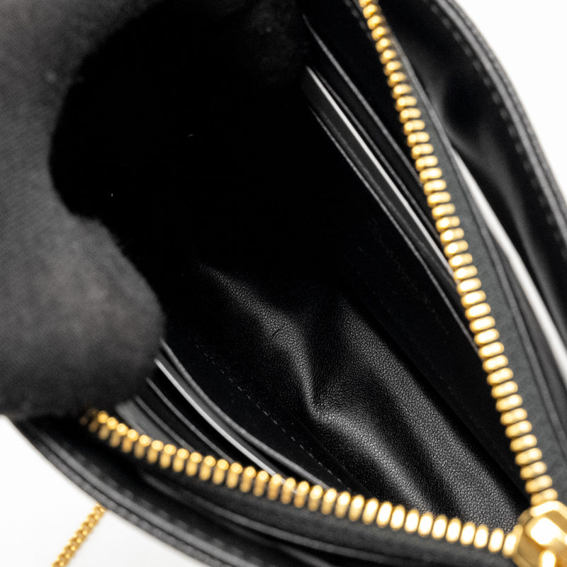 Dior Caro Every Dior Pouch Supple Calfskin Black GHW
