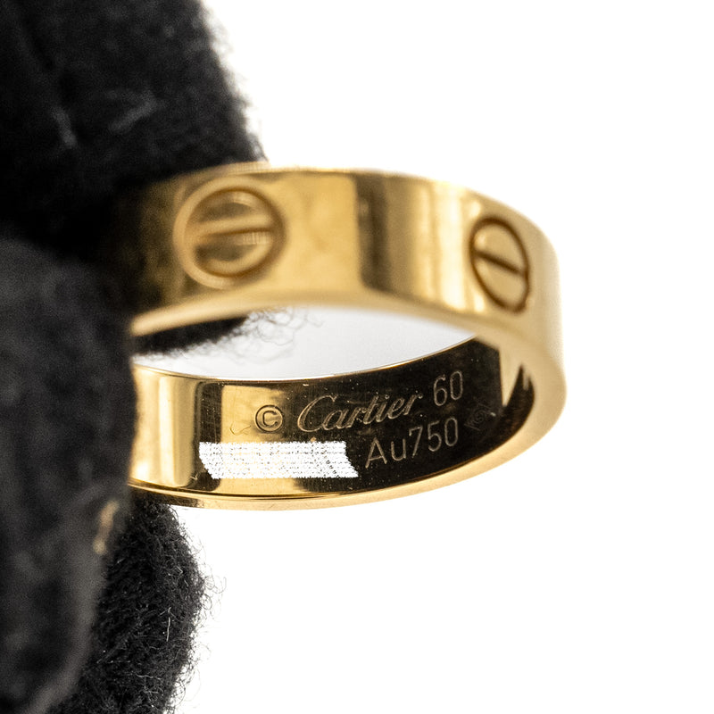 Cartier Size 60 Love Ring Yellow Gold