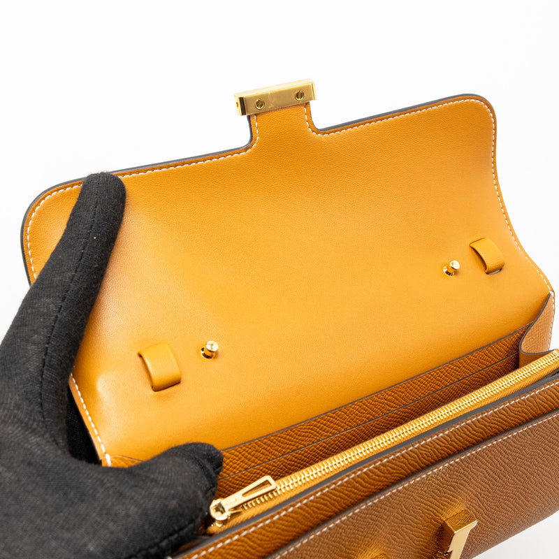 Hermes Constance To Go Epsom Toffee GHW Stamp B