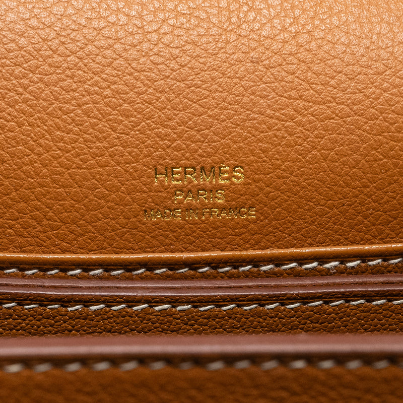 Hermes Mini Roulis Evercolor Gold GHW Stamp Y