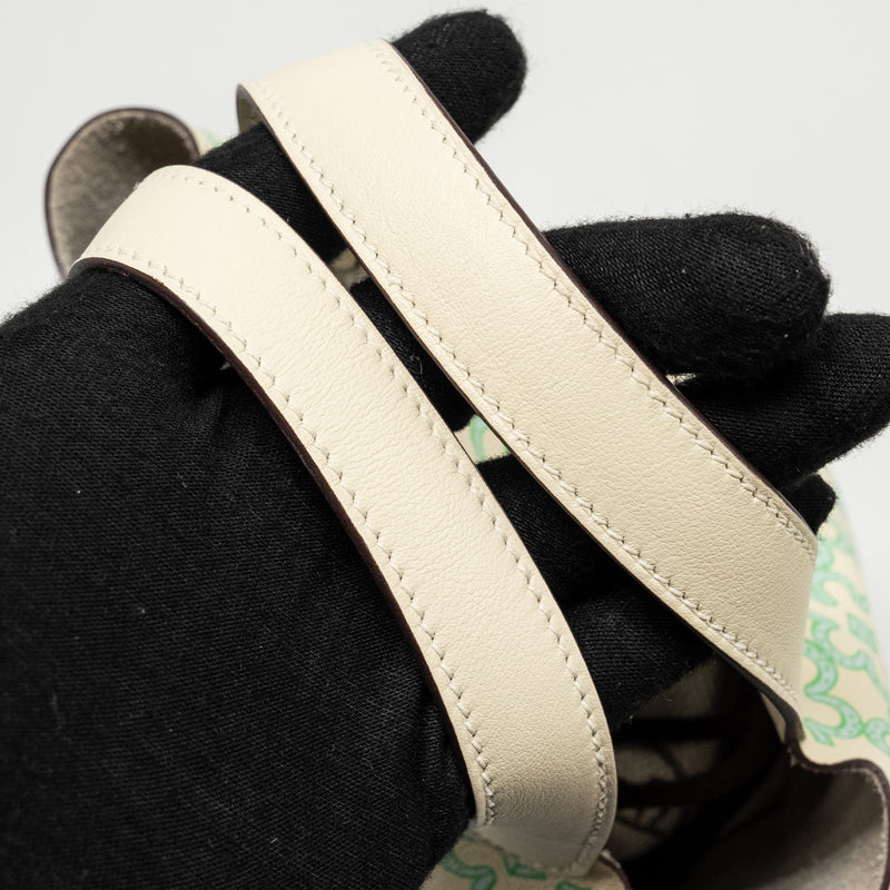 Hermes Lucky Daisy Micro Picotin Swift Nata/Vert/Blanc SHW Stamp U