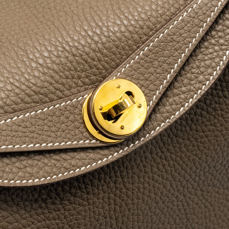 Hermes Lindy 26  Clemence Etoupe GHW Stamp Z