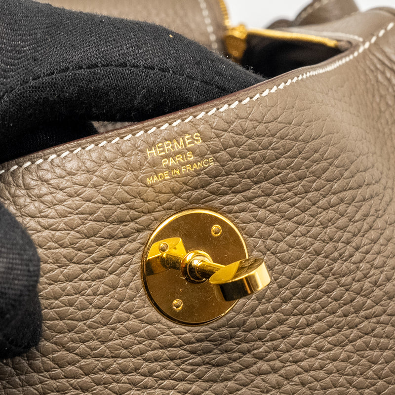 Hermes Lindy 26  Clemence Etoupe GHW Stamp Z