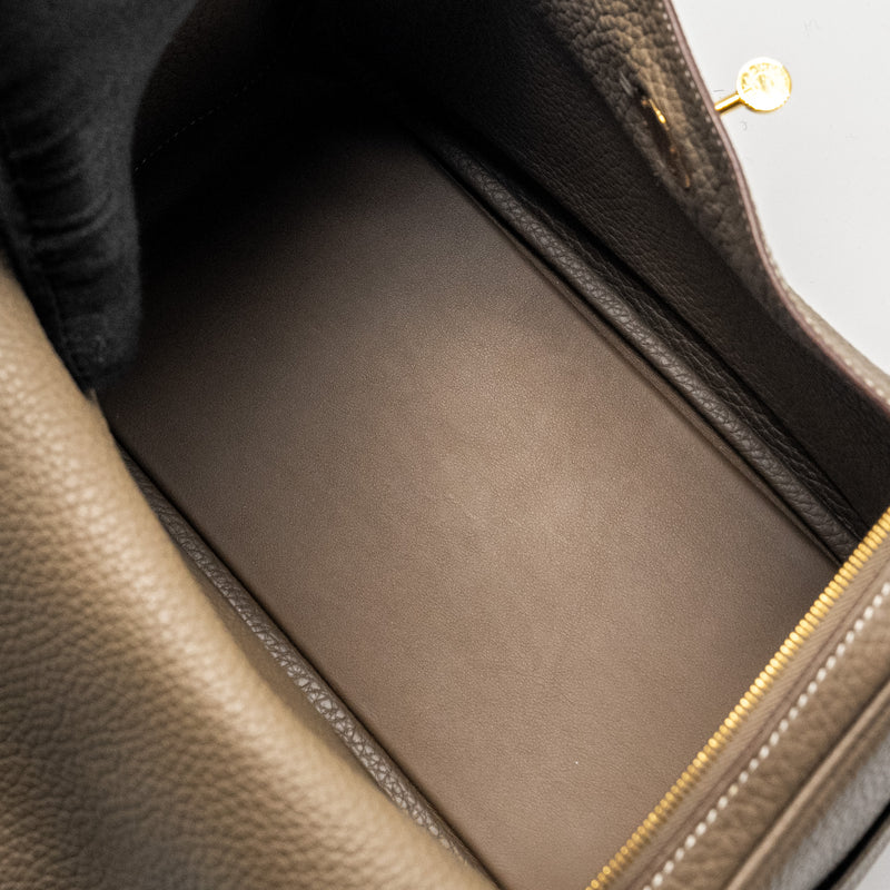 Hermes Lindy 26  Clemence Etoupe GHW Stamp Z
