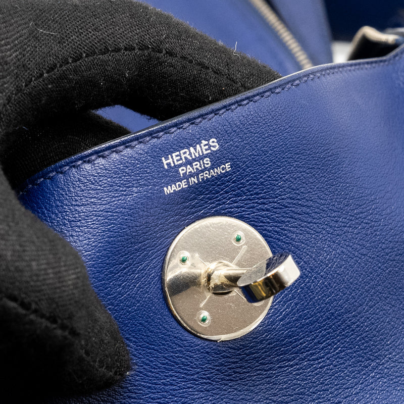 Hermes Lindy 26 swift blue saphir SHW stamp square R