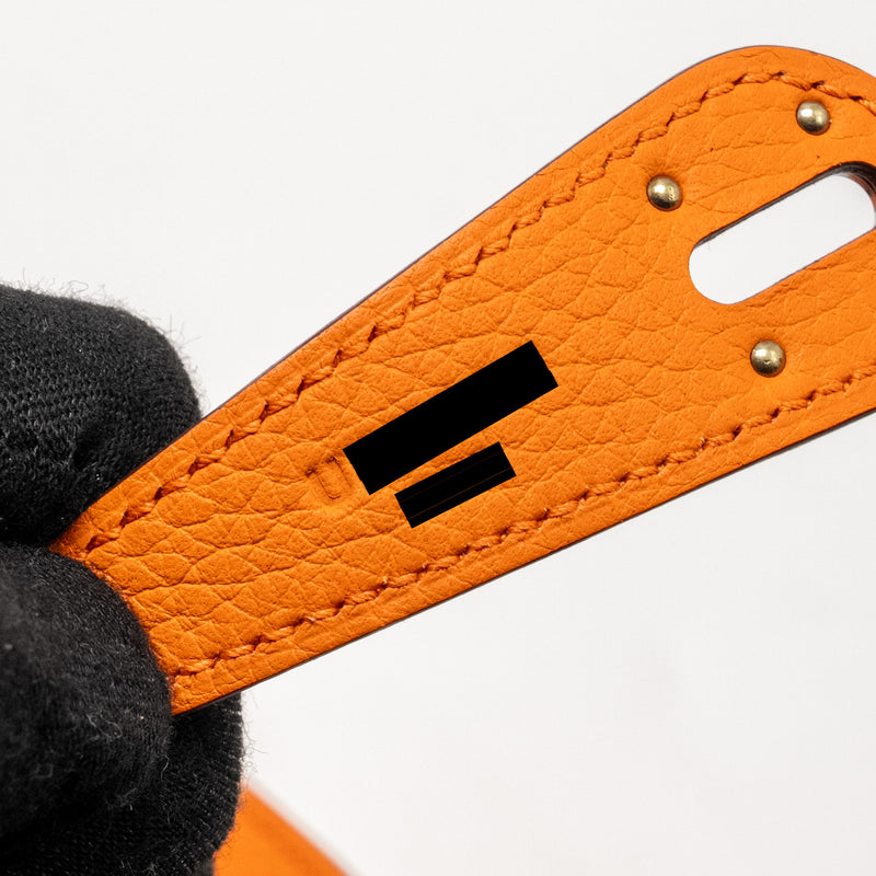Hermes lindy 26 clemence orange SHW stamp U