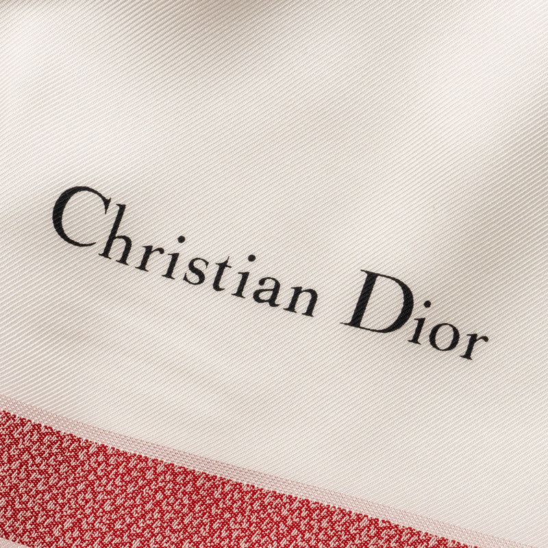 Dior Love Scarf Silk/Polyester White/Red/Black