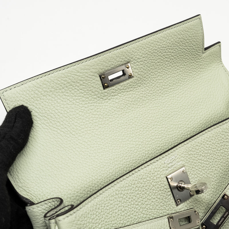 Hermes Kelly 25 Togo Gris Neve SHW Stamp B