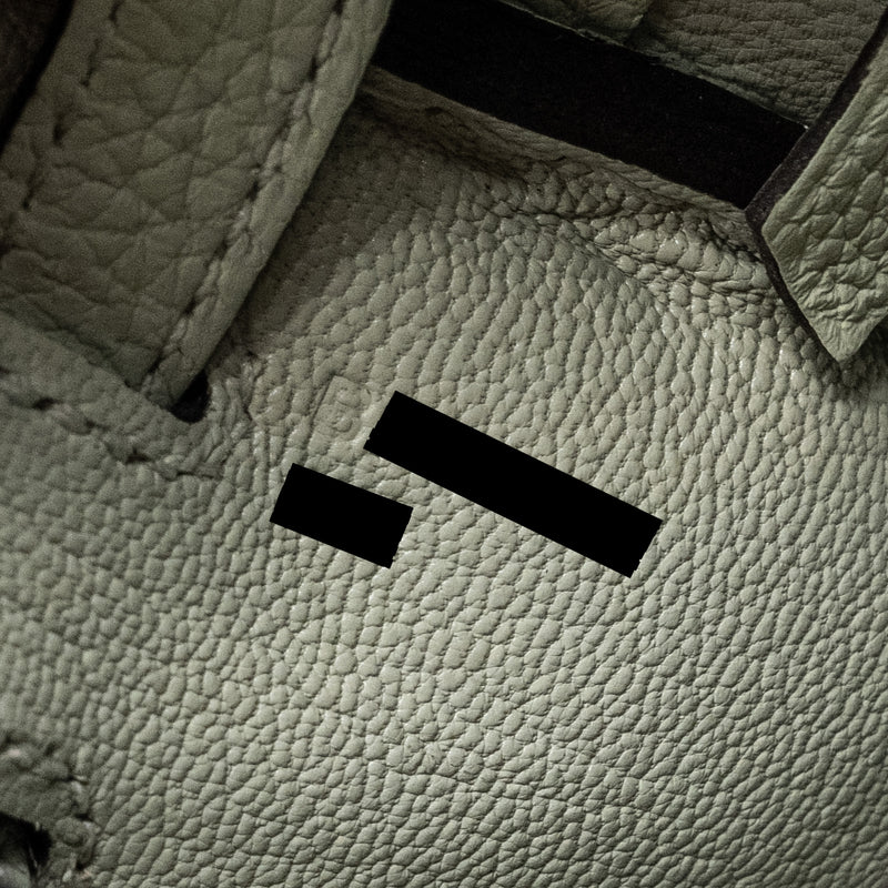 Hermes Kelly 25 Togo Gris Neve SHW Stamp B