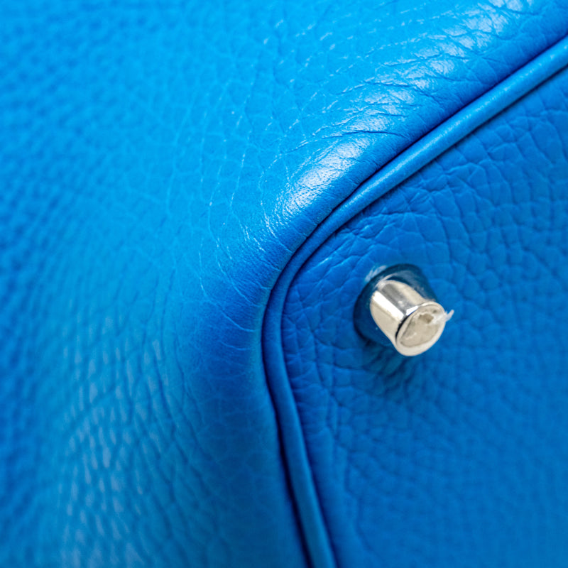 Hermes Picotin 18 Lock Bag Clemence Blue SHW Stamp A