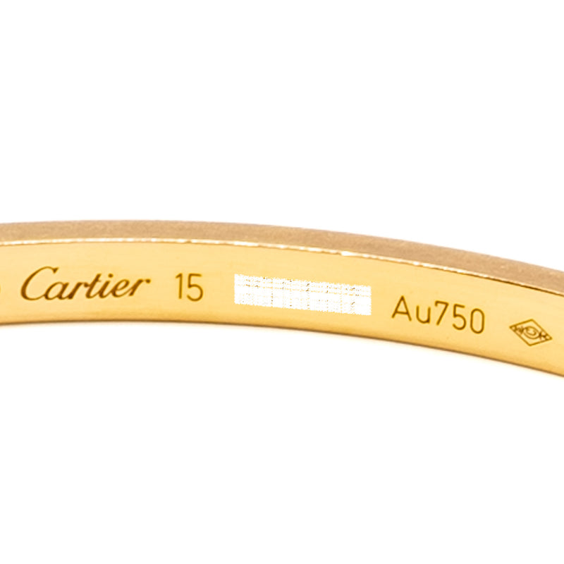 CARTIER Size 15 Love Bracelet Small Model Rose Gold