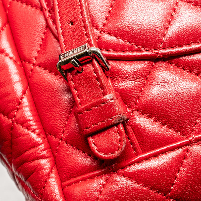 Chanel Small Urban Spirit Quilted Backpack Lambskin Red LGHW