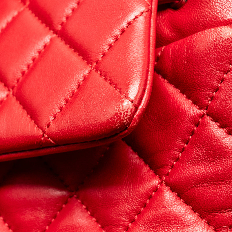 Chanel Small Urban Spirit Quilted Backpack Lambskin Red LGHW