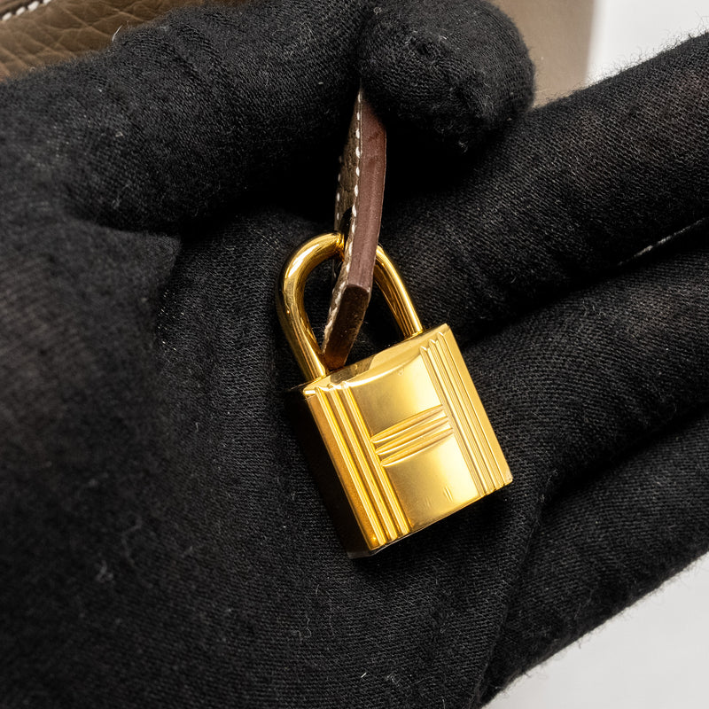 Hermes Picotin 18 Lock Bag Clemence Etoupe GHW Stamp Z