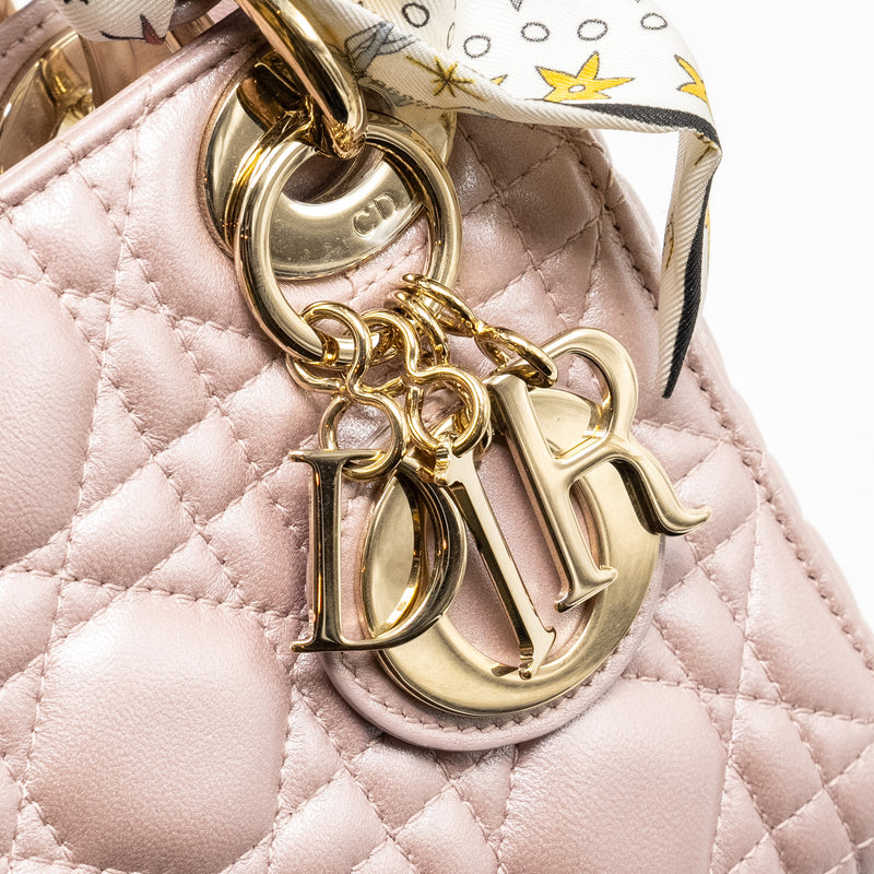 Dior Mini Lady Dior Lambskin Lotus Pink LGHW